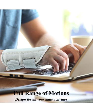 Buy Adjustable Carpal Tunnel Wrist Brace | Night Sleep Support Splints for Right Hand (S/M Grey) - International Shipping - Buy Online on GoSupps.com