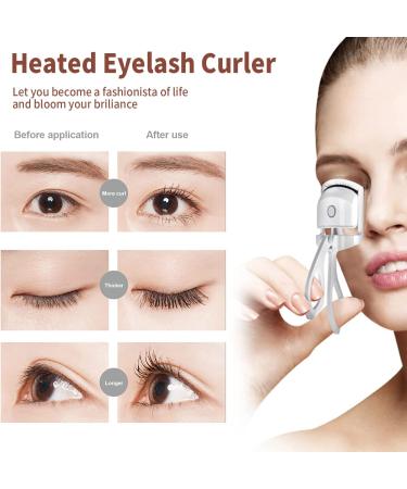 Heated Eyelash Curler with Sensing Heating Silicone Pad - 2 Modes, Easy to Curl for Natural & Lasting Eyelashes - Makeup Tool - Buy Online on GoSupps.com