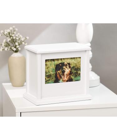 Pearhead 89050 Personalized Dog & Cat Keepsake Box - White Photo Urn | International Shipping Available - Buy Online on GoSupps.com