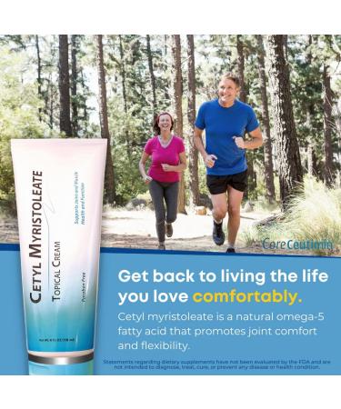 Cetyl Myristoleate Topical Cream with Omega 5 Fatty Acid for Joint and Muscle Relief - 4oz. | Includes Arnica, Glucosamine, Aloe, Jojoba, Sunflower & Sesame Seed Oil - Buy Online on GoSupps.com