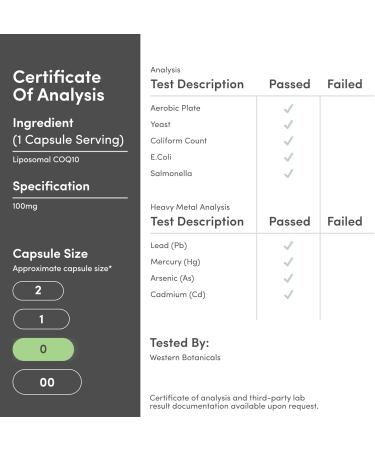 Liposomal CoQ10 Supplement for Antioxidant & Energy Support (100mg Per Serving 60 Day Supply) Third Party Tested Vegan Safe Non-GMO by Double Wood - Buy Online on GoSupps.com