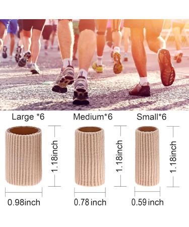 Toe Cushion Tubes Set of 6 - Soft Gel Protectors for Corns Blisters & Calluses | Pain Relief Toe Sleeves - Value Pack - Buy Online on GoSupps.com