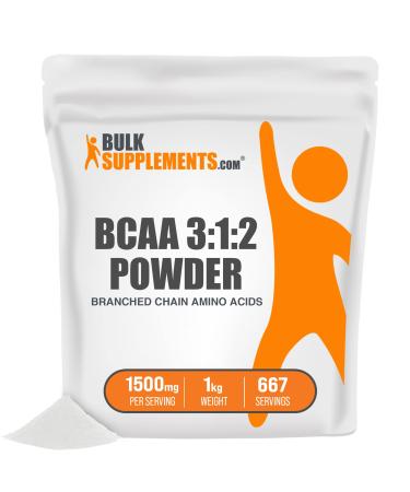 BulkSupplements.com BCAA 3:1:2 (Branched Chain Amino Acids) - BCAA Unflavored Powder - BCAA Powder - Muscle Building Supplements for Men - BCAA Pre Workout - Amino Acid Powder (1 Kilogram - 2.2 lbs) 2.2 Pound (Pack of 1)