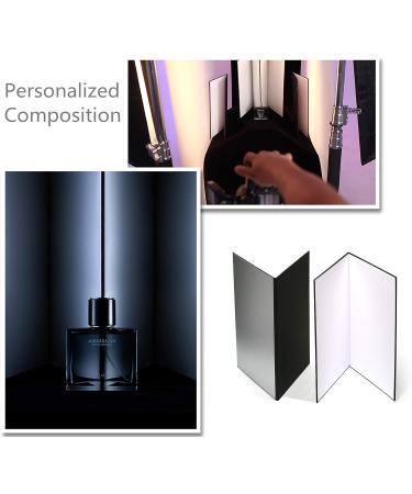 2 PCS A3 Light Reflector 3 in 1 Photography Cardboard - 17x12 Inch Size for Still Life and Food Photo Shooting - Black Silver White - 2 Pack - Buy Online on GoSupps.com