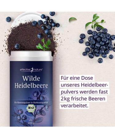 Organic Wild Blueberry Powder 200g - Raw Food Quality Antioxidant-Rich Fruit Powder (Vaccinium myrtillus) - International Shipping Available - Buy Online on GoSupps.com