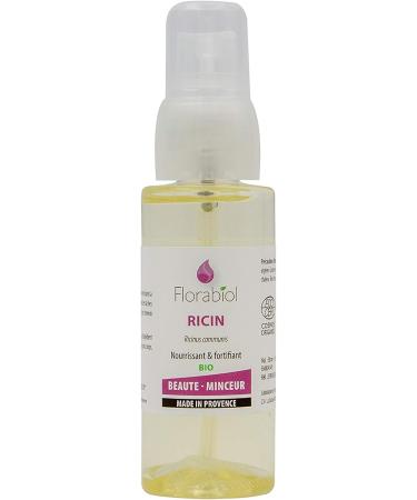 Organic Castor Vegetable Oil - 50 ml - Florabiol Certified Organic by Ecocert Cosmos Organic 1st Cold Pressed - Buy Online on GoSupps.com