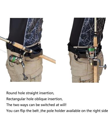 RILEYSON Fly Rod Holder 3rd Hand Belt Fishing Wading Belt with 25pcs Soft Lures Black - Buy Online on GoSupps.com