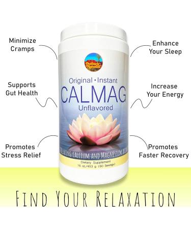 Outback Naturals CalMag High Absorption Powder - 2:1 Calcium and Magnesium Citrate Supplement - Promotes Stress Relief, Sleep, and Bone Health - 16.5 oz - Buy Online on GoSupps.com
