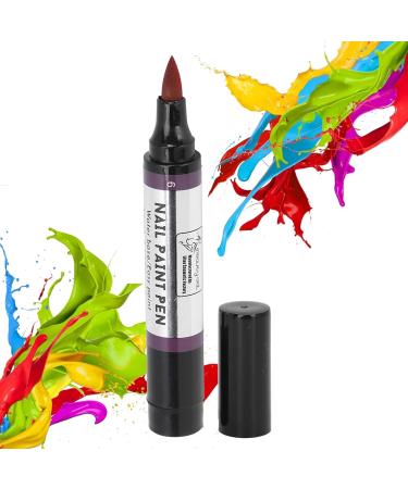 Nail Art Polish Pen Excellent Effect Nail Polish Pen Safe Bright Reliable for Manicurist for Nail Salons(06) - Buy Online on GoSupps.com