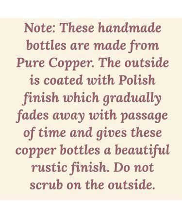 COPPERGANIC Hand Hammered Diamond Shaped Luxury Sipper Copper Water Bottle - Blush Pink - Buy Online on GoSupps.com