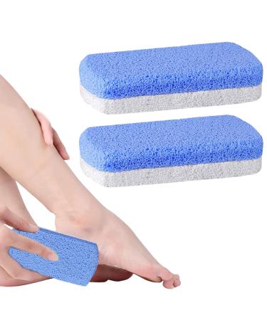 2 Pcs Glass Pumice Stone for Feet Pumice Stone for Feet and Hands Foot Pumice Stone for Feet Callus Remover and Foot Scrubber & Pedicure Exfoliator Tool for Skin Exfoliation Home Pedicure