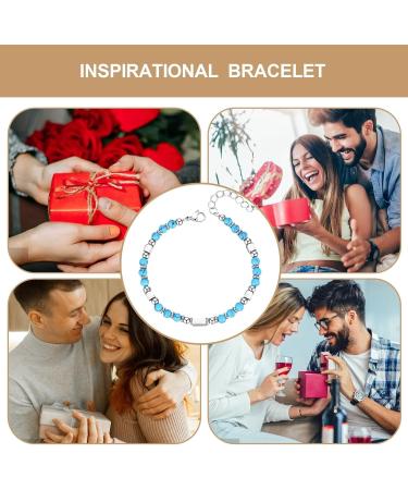 Stone Inspirational Bracelet Durable stone affirmation jewelry Elevate Spirit with Stone Inspirational Bracelet Empowering Gemstone Wristband Infused and Positive Energy Ideal for Daily Inspiratio - Buy Online on GoSupps.com