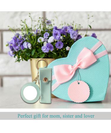 Stylish PU Leather Lipstick Holder Keychain with Mirror - Travel-Friendly Lipstick Organizer & Chapstick Pouch Gift for Women - Buy Online on GoSupps.com