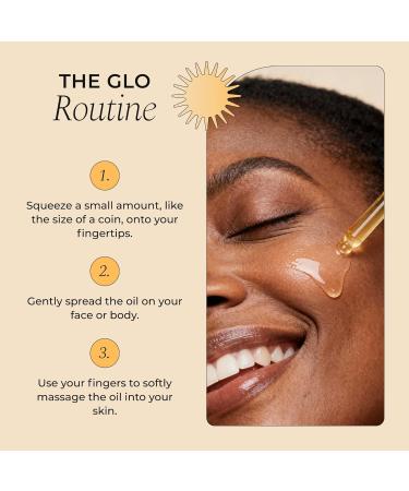Glo Melanin Rose Glo Oil Natural Brightening & Soothing Facial & Body Oil with Rosehip Sea Buckthorn Argan Grape Seed & Vitamin E 100% Clean Melanin-Friendly (1.7 fl oz 50ml) - Buy Online on GoSupps.com