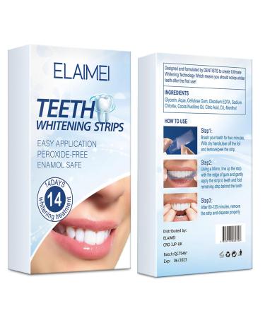 Teeth Whitening Strips Natural Plant-Based Cleaning Strips (28 Strips)