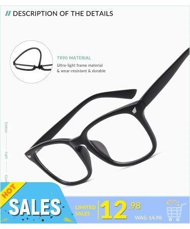 Gaoye 3-Pack Blue Light Blocking Reading Glasses for Women Men - G2 Light Black & Leopard & Clear Pink 1.0x - Buy Online on GoSupps.com