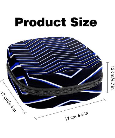 Menstrual Pad Bag with Zipper | Ladies Napkin & Tampon Pouch for Women & Girls - Navy Blue - Buy Online on GoSupps.com