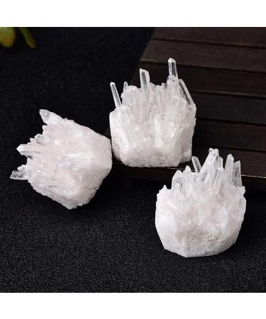 1PC Natural Raw Quartz White Clear Crystal Cluster Stones Crystal Point Specimen Home Decoration Raw Crystals Raw Stones and Minerals ERBDRGAZ 1pc Random Delivery - Buy Online on GoSupps.com