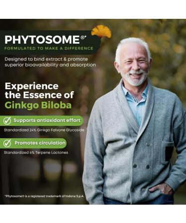 Vitanergy Ginkgo Biloba Enhanced Bioavailability for Cognitive Function & Peripheral Circulation Support 60mg 60 Capsules - Canadian Made - Buy Online on GoSupps.com