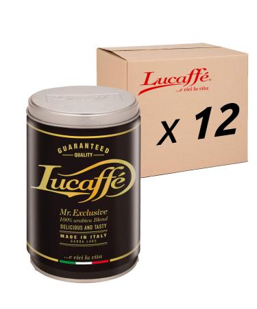 LUCAFF Mr. Exclusive Arabica coffee beans 250gr x 12 steel can coffee beans Arabica origin South America Asia Africa. Coffee beans sweet taste medium aroma of toast Italian artisan roast