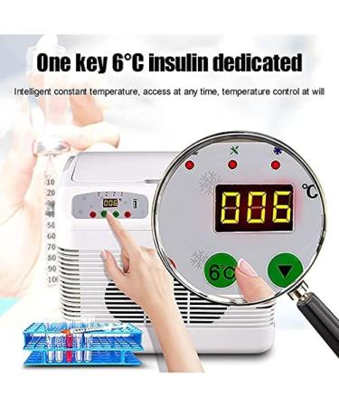 Portable Insulin Cooler Box Car Small Refrigerator 360x280x30mm 8Hour Insulin Refrigerated Box 2-8 Thermostat Drug Reefer Car Home Travel Camping Picnic - Buy Online on GoSupps.com