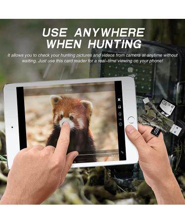 Trail Camera Viewer SD Card Reader - 4 in 1 Memory Card Reader for iPhone & iPad - View Hunting Game Camera Photos/Videos on Smartphone - Buy Online on GoSupps.com