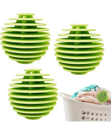 Laundry Balls for Dryer - Hair Catcher Laundry Balls - Multi-Layer Vane Laundry Scrubbing Balls Anti-tangling Efficient Lint Catcher Reusable Eco-Friendly Balls for Clothes Pet Hair Pochy Green - Buy Online on GoSupps.com