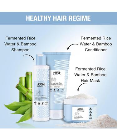 Nykaa Naturals Conditioner - Fermented Rice Water & Bamboo 6.08 oz | Vitamin E Inositol - Deep Damage Repair & Hydration - Buy Online on GoSupps.com