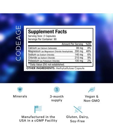 Codeage Keto Electrolytes Vegan Electrolyte Tablets with Magnesium Potassium Calcium & Salt | Non-GMO 180 Count Hydration Supplement for Keto Diet | Electrolyte Powder & Drink Mix - Buy Online on GoSupps.com