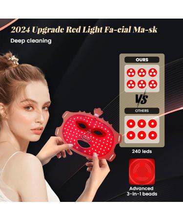 Wireless Red Light Therapy Mask for Face - 7 Colors LED Skin Care for Wrinkle Reduction & Anti-Aging | Portable & Effective - Buy Online on GoSupps.com