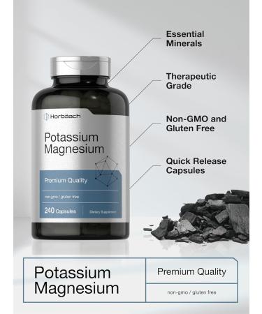 Horb ach Potassium Magnesium Supplement | 240 Capsules | Premium Quality | Non-GMO & Gluten Free - Buy Online on GoSupps.com