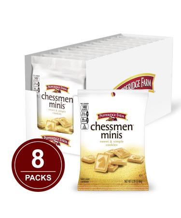 Pepperidge Farm Chessmen Minis Butter Cookies  8 Packs  2.25 oz. Snack Packs (Pack of 8) Chessmen Minis 2.25 Ounce (Pack of 8) - Buy Online on GoSupps.com