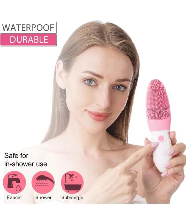 Sonic Facial Cleansing Brush - Waterproof Silicone Face Scrubber with Vibrating Cleanser, Exfoliating Face Brush - USB Rechargeable - Buy Online on GoSupps.com
