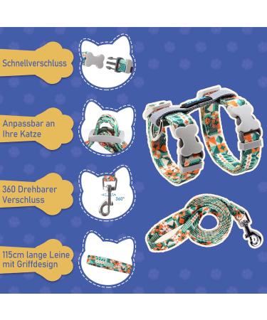 Supet Escape-Proof Cat Harness and Lead Set - Adjustable Lightweight Vest for Walking - Grey (M Size) - Ideal for Small to Large Cats - Buy Online on GoSupps.com