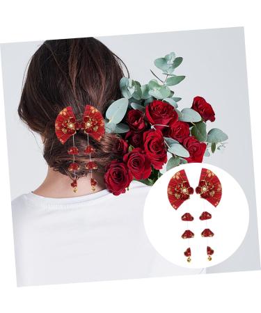 MAGICLULU 4 Pairs Cherry Blossom Hairpin Kawaii Hairpin Fringe Trim Hair Clips for Chinese Decor Decorative Hairclip Graduation Hair Clip Decorate Child Kimono Polyester Delicate - Buy Online on GoSupps.com