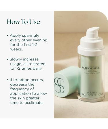 Marini SkinSolutions Retinol Plus - Anti-Aging Face Lotion with Peptides Antioxidants & Hyaluronic Acid - Reduces Look of Fine Lines Wrinkles & Texture - Cruelty Free - Made in the USA - 1 fl oz - Buy Online on GoSupps.com