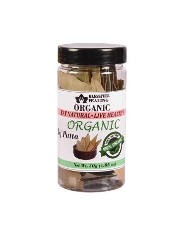 Blessfull Healing Organic Tej Patta 30 Gram Airtight Container (Packing May Vary) 30 Gram 1.05 oz