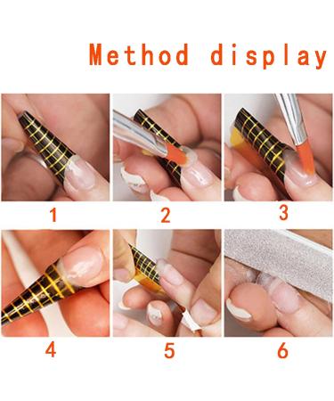 700 Self-Adhesive Nail Templates - Professional Reusable Fingernail Stencils for Gel Nails & Extensions - Golden Nail Art Tips - Buy Online on GoSupps.com