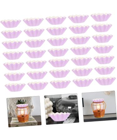 Minkissy 50 Pack Waxed Cardboard Cup Inserts for Wax Melting Warmers - 8.9x8.5x2.8cm Violet Silicone Shell PET-Coated Paper - Buy Online on GoSupps.com