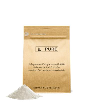 PURE ORIGINAL INGREDIENTS L-Arginine a-Ketoglutarate (AAKG) Powder 1 lb Unflavored Non-GMO Resealable & Eco-Friendly Packaging 1 Pound (Pack of 1)