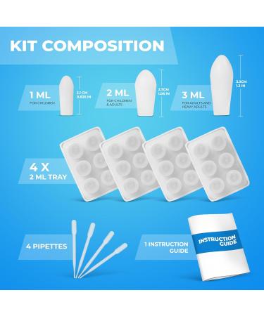 2ML Suppository Moulds Full Set - Reusable Suppositories Mould Made in France - 4 Trays for Personnal and Lab Use - Buy Online on GoSupps.com
