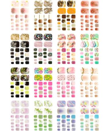 22 Sheets Toe Stickers Full Wraps Toenail Polish Strips for Women Strips Self Adhesive Decals Toe Stickers Full Wraps for Women Art Toe Polish Stickers Full Style Fh13 - Buy Online on GoSupps.com