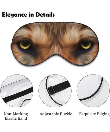Buy Wolf Animal Sleep Mask - Adjustable Eye Shade Cover | Blocks Light & Reduces Puffiness | Perfect Gift for Sleep Lovers - Buy Online on GoSupps.com
