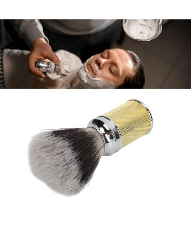 Saluaqui Gold Razor Brush for Men | Premium Shaving & Soap Brush | Curved Handle Synthetic Foam & Nylon Bar Brush - Buy Online on GoSupps.com
