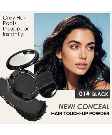 Root Cover Up Powder Long Lasting Hairline Shadow Powder with Applicator and Mirror Lightweight Root Covers for Instantly Thicker Fuller Look 01 - Buy Online on GoSupps.com