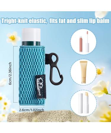 WKieason Lip Balm Sleeves Holder Keychain - 5pcs Clip On Chapstick Holders in Red Green Dark Blue Purple & White - Perfect Elastic Lipstick Keychain for Travel - Buy Online on GoSupps.com