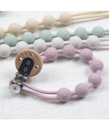 WeSweet BPA Free Silicone Pacifier Chain - Gift-Ready Baby Strap for Boys & Girls - Green & White - Buy Online on GoSupps.com