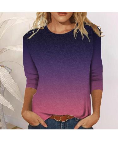 Women's T-Shirt Summer Blouse Shirt Women's Tops V-Neck Plain Clothing Women Summer Shirts Flower Summer T-Shirts Top Cotton Blouse Women's Blouses Waffle Knitted Slim Fit T-Shirt Shirts Purple M - Buy Online on GoSupps.com