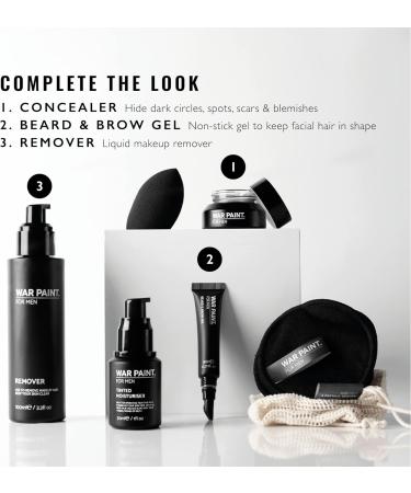 War Paint For Men Lightweight Beard & Brow Filler Pencil for Fuller Looking Facial Hair - Perfect for Blending & Shaping - Vegan Friendly & Cruelty-Free - Makeup Product For Men - Black - Buy Online on GoSupps.com