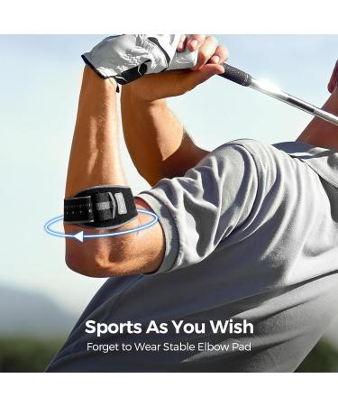 FREETOO Tennis Elbow Support Strap for Men Women Comfy Golfers Elbow Support with Removable Compression Pad for Tendonitis Relief Adjustable Tennis Elbow Brace for Sports & Daily Work Black Black One Size (Elbow: 16-34 CM) - Buy Online on GoSupps.com